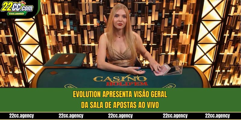 Evolution apresenta visão geral da sala de apostas ao vivo