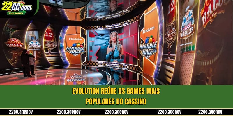 Evolution reúne os games mais populares do cassino