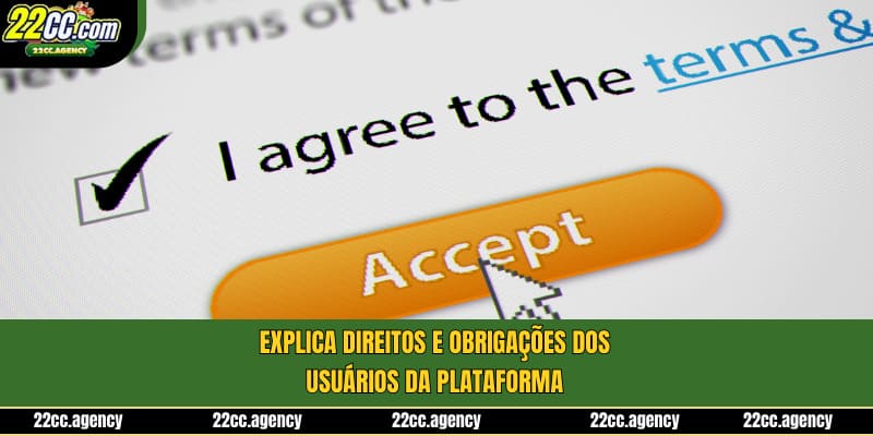 Explica direitos e obrigações dos usuários da plataforma