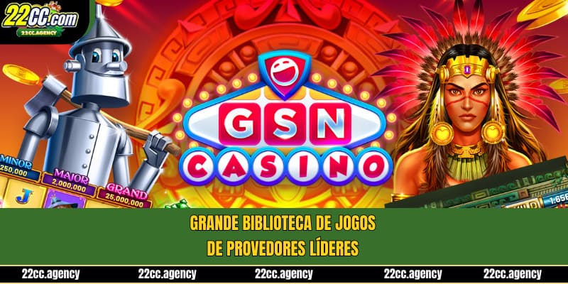 Grande biblioteca de jogos de provedores líderes
